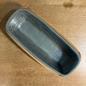 Longaberger Slim Trinket Basket with Fabric Insert